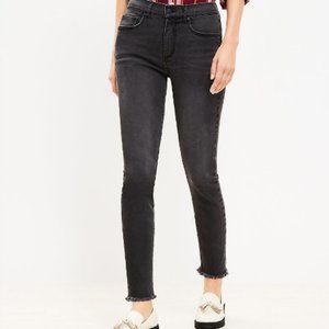 NWT LOFT curvy frayed skinny jeans